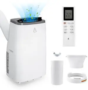 14000 BTU Portable Air Conditioners for Room Cooling Up to 750 Sq. Ft, 3 In 1 Mobile Indoor AC Units with Dehumidifier & Fan, Remote Control, Sleep Mode, 24H Timer, Window Vent Kit (White+Gray) 14000 BTU Portable Air Conditioners for Room Cooling Up to 750 Sq. Ft, 3 In 1 Mobile Indoor AC Units with Dehumidifier & Fan, Remote Control, Sleep Mode, 24H Timer, Window Vent Kit (White+Gray)