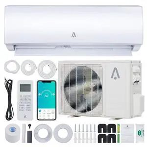 9,000 Btus Mini Split AC, 20 SEER2 Wall Mounted AC with Heat Pump & Installation Kits, Ductless Inverter Split-System Air Conditioners Cools Up to 450 Sq.Ft, WIFI and Remote Control, 230V 9,000 Btus Mini Split AC, 20 SEER2 Wall Mounted AC with Heat Pump & Installation Kits, Ductless Inverter Split-System Air Conditioners Cools Up to 450 Sq.Ft, WIFI and Remote Control, 230V