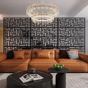 Patikuin Rustproof Metal Privacy Screen Panel 46 x 71 in Freestanding Outdoor & Indoor Decorative Divider, Geometric Design, Easy Install, Black, 04Geometric Patikuin Rustproof Metal Privacy Screen Panel 46 x 71 in Freestanding Outdoor & Indoor Decorative Divider, Geometric Design, Easy Install, Black, 04Geometric
