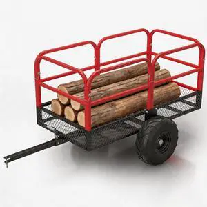 Patikuin 1700 Lbs Heavy Duty Steel Utility Dump Trailer, 17 Cu.ft Tow-Behind Wagon with Removable Sides & 16" Tires for ATV, Tractor, UTV Patikuin 1700 Lbs Heavy Duty Steel Utility Dump Trailer, 17 Cu.ft Tow-Behind Wagon with Removable Sides & 16" Tires for ATV, Tractor, UTV