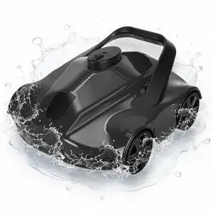 Battery-Operated Robotic Pool Suction Cleaner 130-Min Runtime, Powerful Suction, Self-Parking, Efficient Filtration, Lightweight and Portable for Above Ground Flat Pools up to 860 Sq.Ft - Black Battery-Operated Robotic Pool Suction Cleaner 130-Min Runtime, Powerful Suction, Self-Parking, Efficient Filtration, Lightweight and Portable for Above Ground Flat Pools up to 860 Sq.Ft - Black