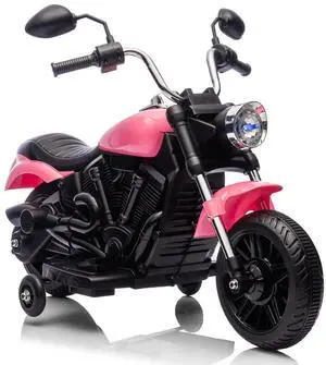12V Electric Motorcycle for Kids, 3-Wheel Ride On Toy w/Detachable Training Wheels, Soft Start, Reverse, Headlight, Horn & Music, Battery Powered Kids Motorcycle for Toddler Boy Girl Ages 3-5, Pink 12V Electric Motorcycle for Kids, 3-Wheel Ride On Toy w/Detachable Training Wheels, Soft Start, Reverse, Headlight, Horn & Music, Battery Powered Kids Motorcycle for Toddler Boy Girl Ages 3-5, Pink