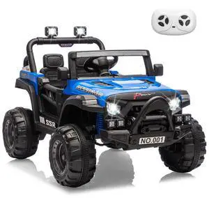 12V Kids Electric Vehicle Ride on Car with 2.4G Parent Remote, Safety Locking Doors, 3-Point Harness, LED Lights, Bluetooth & Spring Suspension-Electric Toy Car for Toddlers 3-5 Years, Blue 12V Kids Electric Vehicle Ride on Car with 2.4G Parent Remote, Safety Locking Doors, 3-Point Harness, LED Lights, Bluetooth & Spring Suspension-Electric Toy Car for Toddlers 3-5 Years, Blue