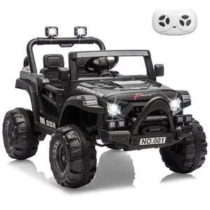 12V Kids Electric Vehicle Ride on Car with 2.4G Parent Remote, Safety Locking Doors, 3-Point Harness, LED Lights, Bluetooth & Spring Suspension-Electric Toy Car for Toddlers 3-5 Years, Black 12V Kids Electric Vehicle Ride on Car with 2.4G Parent Remote, Safety Locking Doors, 3-Point Harness, LED Lights, Bluetooth & Spring Suspension-Electric Toy Car for Toddlers 3-5 Years, Black