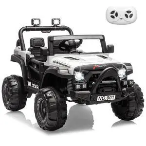 12V Kids Electric Vehicle Ride on Car with 2.4G Parent Remote, Safety Locking Doors, 3-Point Harness, LED Lights, Bluetooth & Spring Suspension-Electric Toy Car for Toddlers 3-5 Years, White 12V Kids Electric Vehicle Ride on Car with 2.4G Parent Remote, Safety Locking Doors, 3-Point Harness, LED Lights, Bluetooth & Spring Suspension-Electric Toy Car for Toddlers 3-5 Years, White