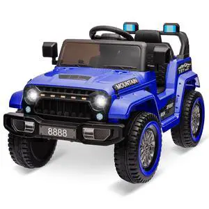 12V Kids Ride-on Truck with Remote Control All-Terrain Electric Vehicle with Spring Suspension, LED Lights, Music Player & Dump Bed, Safe 2-in-1 Driving Mode for Boys Girls, Dark Blue 12V Kids Ride-on Truck with Remote Control All-Terrain Electric Vehicle with Spring Suspension, LED Lights, Music Player & Dump Bed, Safe 2-in-1 Driving Mode for Boys Girls, Dark Blue