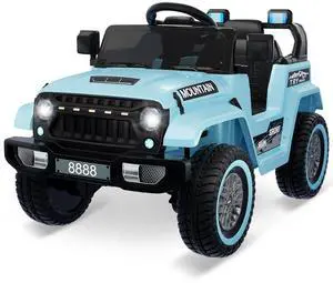 12V Kids Ride-on Truck with Remote Control All-Terrain Electric Vehicle with Spring Suspension, LED Lights, Music Player & Dump Bed, Safe 2-in-1 Driving Mode for Boys Girls, Blue 12V Kids Ride-on Truck with Remote Control All-Terrain Electric Vehicle with Spring Suspension, LED Lights, Music Player & Dump Bed, Safe 2-in-1 Driving Mode for Boys Girls, Blue