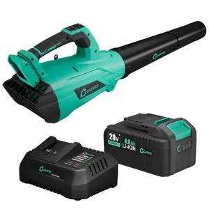Patikuin High Power Brushless Leaf Blower 20V Wireless - 700-750CFM 250MPH - Lightweight Electric Handheld with 4.0Ah Battery, Fast Charger, Shoulder Strap - 2/3-Speed for Lawn, Patio, Lake Blue Patikuin High Power Brushless Leaf Blower 20V Wireless - 700-750CFM 250MPH - Lightweight Electric Handheld with 4.0Ah Battery, Fast Charger, Shoulder Strap - 2/3-Speed for Lawn, Patio, Lake Blue
