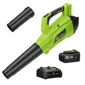 Patikuin High Power Brushless Leaf Blower 20V Wireless - 700CFM 250MPH - Lightweight Electric Handheld with 4.0Ah Battery & Fast Charger - Ideal for Lawn, Yard, Patio, Garden - Black + Green Patikuin High Power Brushless Leaf Blower 20V Wireless - 700CFM 250MPH - Lightweight Electric Handheld with 4.0Ah Battery & Fast Charger - Ideal for Lawn, Yard, Patio, Garden - Black + Green