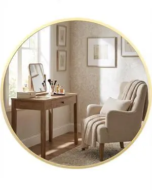 Superior Metal Frame Bathroom Mirror Modern Round & Square Wall Vanity Mirror HD Clarity, Easy Installation, Horizontal or Vertical, Multiple Sizes Superior Metal Frame Bathroom Mirror Modern Round & Square Wall Vanity Mirror HD Clarity, Easy Installation, Horizontal or Vertical, Multiple Sizes