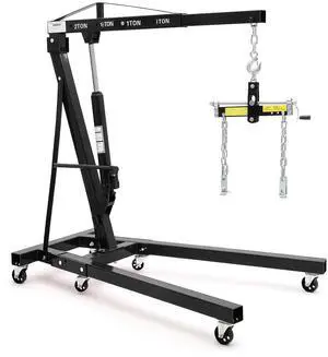 Patikuin 2 Ton Engine Hoist,Cherry Picker Shop Crane with 6 Casters and Telescopic Boom,Folding Hydraulic Crane with Wheels for Automotive Repair Shops, Workshops,Warehouses Patikuin 2 Ton Engine Hoist,Cherry Picker Shop Crane with 6 Casters and Telescopic Boom,Folding Hydraulic Crane with Wheels for Automotive Repair Shops, Workshops,Warehouses