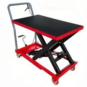 330 Lbs Hydraulic Lift Table Cart 28.5"-32" Lift Height, Manual Scissor Lift, Foot Pump, Non-Slip Pad & Locking Swivel Wheels for Warehouse/Garage/Factory 330 Lbs Hydraulic Lift Table Cart 28.5"-32" Lift Height, Manual Scissor Lift, Foot Pump, Non-Slip Pad & Locking Swivel Wheels for Warehouse/Garage/Factory