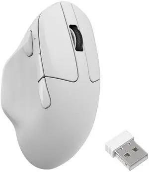 Keychron M7 8K Wireless Mouse, 30K DPI Optical Computer Mice, 2.4 GHz/Bluetooth/Wired with Macro Button 66g Lightweight Ergonomic, Up to 140 Hours Worktime for Laptop macOS/Windows - White Keychron M7 8K Wireless Mouse, 30K DPI Optical Computer Mice, 2.4 GHz/Bluetooth/Wired with Macro Button 66g Lightweight Ergonomic, Up to 140 Hours Worktime for Laptop macOS/Windows - White