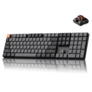 Keychron K5 Version 2 Wireless Bluetooth 5.2 Mechanical Keyboard, Low Profile Milk POM Switch Full-Size 100% Layout QMK Programmable, White Backlit with Shine-Through Keycaps for Mac Windows Linux Keychron K5 Version 2 Wireless Bluetooth 5.2 Mechanical Keyboard, Low Profile Milk POM Switch Full-Size 100% Layout QMK Programmable, White Backlit with Shine-Through Keycaps for Mac Windows Linux