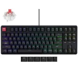 Keychron C3 Pro TKL 80% Wired Mechanical Keyboard, 8K Polling Rate, QMK/VIA Programmable, Hot-Swappable, RGB Backlit Shine-Through Keycaps, Super Red Switch, for Windows/Mac Keychron C3 Pro TKL 80% Wired Mechanical Keyboard, 8K Polling Rate, QMK/VIA Programmable, Hot-Swappable, RGB Backlit Shine-Through Keycaps, Super Red Switch, for Windows/Mac