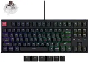 Keychron C3 Pro TKL 80% Wired Mechanical Keyboard, 8K Polling Rate, QMK/VIA Programmable, Hot-Swappable, RGB Backlit Shine-Through Keycaps, Super Brown Switch, for Windows/Mac Keychron C3 Pro TKL 80% Wired Mechanical Keyboard, 8K Polling Rate, QMK/VIA Programmable, Hot-Swappable, RGB Backlit Shine-Through Keycaps, Super Brown Switch, for Windows/Mac