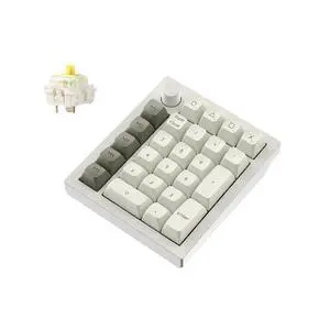 Keychron Q0 Max Wireless Custom Mechanical Numpad, 2.4 GHz/Bluetooth 5.1/Wired QMK Number Pad, RGB Hot-Swappable with Gateron Banana Switch for Laptop Mac Windows Linux - White Keychron Q0 Max Wireless Custom Mechanical Numpad, 2.4 GHz/Bluetooth 5.1/Wired QMK Number Pad, RGB Hot-Swappable with Gateron Banana Switch for Laptop Mac Windows Linux - White