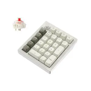 Keychron Q0 Max Wireless Custom Mechanical Numpad, 2.4 GHz/Bluetooth 5.1/Wired QMK Number Pad, RGB Hot-Swappable with Gateron Red Switch for Laptop Mac Windows Linux - White Keychron Q0 Max Wireless Custom Mechanical Numpad, 2.4 GHz/Bluetooth 5.1/Wired QMK Number Pad, RGB Hot-Swappable with Gateron Red Switch for Laptop Mac Windows Linux - White