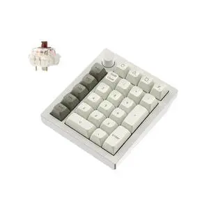 Keychron Q0 Max Wireless Custom Mechanical Numpad, 2.4 GHz/Bluetooth 5.1/Wired QMK Number Pad, RGB Hot-Swappable with Gateron Brown Switch for Laptop Mac Windows Linux - White Keychron Q0 Max Wireless Custom Mechanical Numpad, 2.4 GHz/Bluetooth 5.1/Wired QMK Number Pad, RGB Hot-Swappable with Gateron Brown Switch for Laptop Mac Windows Linux - White