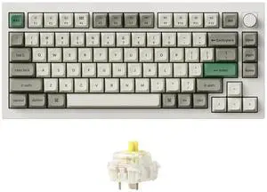Keychron Q1 Max RGB QMK/VIA Custom Mechanical Keyboard, Full Metal Programmable Knob 2.4 GHz/Bluetooth/Wired Keyboard with Hot-Swappable Gateron Jupiter Banana Switch for Mac Windows Linux - White Keychron Q1 Max RGB QMK/VIA Custom Mechanical Keyboard, Full Metal Programmable Knob 2.4 GHz/Bluetooth/Wired Keyboard with Hot-Swappable Gateron Jupiter Banana Switch for Mac Windows Linux - White