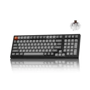 Keychron K4 Max Wireless Mechanical Keyboard, 96% Layout QMK 2.4 GHz/Bluetooth 5.1/Wired, White Backlit with Hot-swappable Keychron Super Brown Switch for Mac Windows Linux Keychron K4 Max Wireless Mechanical Keyboard, 96% Layout QMK 2.4 GHz/Bluetooth 5.1/Wired, White Backlit with Hot-swappable Keychron Super Brown Switch for Mac Windows Linux