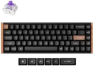 Keychron K6 HE 65% Wireless Mechanical Keyboard, 2.4GHz & Bluetooth, Gateron Double-Rail Magnetic Switch, Double-Shot PBT Keycaps, Aluminum & Wooden Frame, Compatible with Windows/Mac Black Keychron K6 HE 65% Wireless Mechanical Keyboard, 2.4GHz & Bluetooth, Gateron Double-Rail Magnetic Switch, Double-Shot PBT Keycaps, Aluminum & Wooden Frame, Compatible with Windows/Mac Black