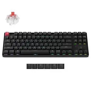 Keychron K8 Version 2 TKL Custom Wireless Mechanical Keyboard, QMK Programmable Bluetooth 5.2/Wired, RGB Backlit with Shine-Through PBT Keycaps, Super Red Switch for Mac Windows Linux Keychron K8 Version 2 TKL Custom Wireless Mechanical Keyboard, QMK Programmable Bluetooth 5.2/Wired, RGB Backlit with Shine-Through PBT Keycaps, Super Red Switch for Mac Windows Linux