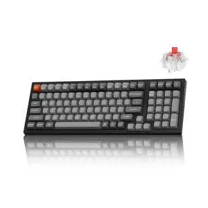 Keychron K4 Max Wireless Mechanical Keyboard, 96% Layout QMK 2.4 GHz/Bluetooth 5.1/Wired, White Backlit with Hot-swappable Keychron Super Red Switch for Mac Windows Linux Keychron K4 Max Wireless Mechanical Keyboard, 96% Layout QMK 2.4 GHz/Bluetooth 5.1/Wired, White Backlit with Hot-swappable Keychron Super Red Switch for Mac Windows Linux