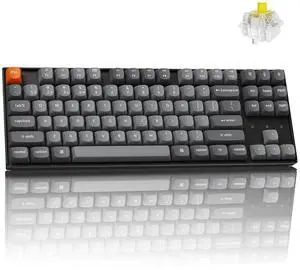 Keychron K8 Max TKL Mechanical Keyboard Wireless, 87 Keys QMK 2.4 GHz/Bluetooth 5.1/Wired Connection, White Backlit with Programmable Keychron Super Banana Switch for macOS Windows Linux Keychron K8 Max TKL Mechanical Keyboard Wireless, 87 Keys QMK 2.4 GHz/Bluetooth 5.1/Wired Connection, White Backlit with Programmable Keychron Super Banana Switch for macOS Windows Linux