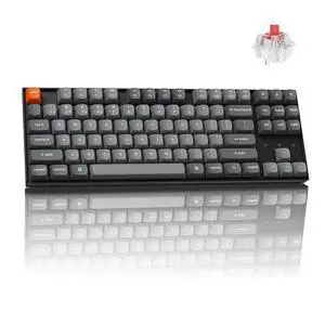 Keychron K8 Max TKL Mechanical Keyboard Wireless, 87 Keys QMK 2.4 GHz/Bluetooth 5.1/Wired Connection, White Backlit with Programmable Keychron Super Red Switch for macOS Windows Linux Keychron K8 Max TKL Mechanical Keyboard Wireless, 87 Keys QMK 2.4 GHz/Bluetooth 5.1/Wired Connection, White Backlit with Programmable Keychron Super Red Switch for macOS Windows Linux