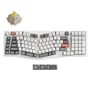 Keychron Q13 Ultra 8K Wireless Mechanical Keyboard, White 96% Alice Ergonomic Keyboard with Numpad, Full Aluminum RGB Custom Keyboard, Hot-Swappable Silk POM Switch for Mac Windows Linux Keychron Q13 Ultra 8K Wireless Mechanical Keyboard, White 96% Alice Ergonomic Keyboard with Numpad, Full Aluminum RGB Custom Keyboard, Hot-Swappable Silk POM Switch for Mac Windows Linux