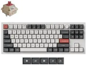 Keychron Q3 Ultra Wireless Mechanical Keyboard 8KHz Polling Rate, TKL 2.4G/Bluetooth 5.3/Wired Up to 660 Hours Long Battery Life, Hot-Swappable Aluminum RGB Gaming ZMK for Mac/Windows/Linux-White Keychron Q3 Ultra Wireless Mechanical Keyboard 8KHz Polling Rate, TKL 2.4G/Bluetooth 5.3/Wired Up to 660 Hours Long Battery Life, Hot-Swappable Aluminum RGB Gaming ZMK for Mac/Windows/Linux-White
