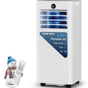 8,000 BTU Portable Air Conditioners,Air Conditioner for Bedroom with Remote Control,Portable AC Unit With Fan & Dehumidifier,Cools Up To 350 Sq.Ft For Large Room With 24H Timer And Sleep Mode 8,000 BTU Portable Air Conditioners,Air Conditioner for Bedroom with Remote Control,Portable AC Unit With Fan & Dehumidifier,Cools Up To 350 Sq.Ft For Large Room With 24H Timer And Sleep Mode