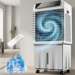 1800CFM Swamp Cooler,Evaporative Air Cooler with Remote Control,Air Cooler with 4-Gal Water Tank,120°Oscillation,4 Ice Packs,12H Timer,Cooling Fans for Outdoor,Indoor Use,Grey 1800CFM Swamp Cooler,Evaporative Air Cooler with Remote Control,Air Cooler with 4-Gal Water Tank,120°Oscillation,4 Ice Packs,12H Timer,Cooling Fans for Outdoor,Indoor Use,Grey