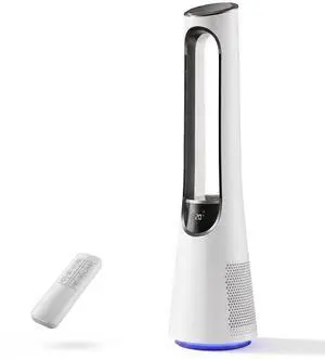 Bladeless Fan,38Inch Cooling Tower Fan 120° Oscillating with Remote, 12H Timer, 20 Speeds, Portable Quiet Cooling Fan for Indoor, Bedroom Bright White Bladeless Fan,38Inch Cooling Tower Fan 120° Oscillating with Remote, 12H Timer, 20 Speeds, Portable Quiet Cooling Fan for Indoor, Bedroom Bright White
