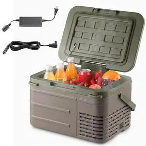 12 Volt Refrigerator, 11QT(10L) Compressor Electric Cooler, Car Fridge -4~68, Portable Refrigerator 12V/24V DC 110-240V AC, Compact Freezer for Vehicle RV Camping Truck Boat Travel, Green 12 Volt Refrigerator, 11QT(10L) Compressor Electric Cooler, Car Fridge -4~68, Portable Refrigerator 12V/24V DC 110-240V AC, Compact Freezer for Vehicle RV Camping Truck Boat Travel, Green