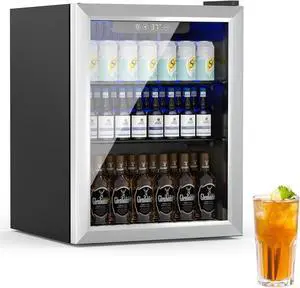 Compact Beverage Refrigerator, 1.7Cu.Ft/70 Can Mini Fridge with Glass Door and Digital Display, Small Drink Fridge with Adjustable Shelves for Soda, Beer, or Wine, Compact Fridge for Bedroom Compact Beverage Refrigerator, 1.7Cu.Ft/70 Can Mini Fridge with Glass Door and Digital Display, Small Drink Fridge with Adjustable Shelves for Soda, Beer, or Wine, Compact Fridge for Bedroom