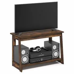 Beginning TV Stand, 2-Tier Rectangular Entertainment Center with Open Shelf, TV Console for TV up to 36 Inch, Open Back, for Living Room, Bedroom, Amber Pine Beginning TV Stand, 2-Tier Rectangular Entertainment Center with Open Shelf, TV Console for TV up to 36 Inch, Open Back, for Living Room, Bedroom, Amber Pine