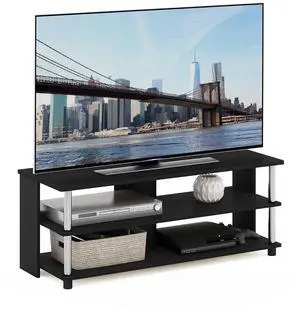 Sully 3-Tier Stand for TV up to 48 Inch, Americano/Chrome Sully 3-Tier Stand for TV up to 48 Inch, Americano/Chrome