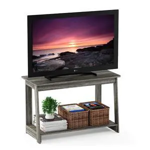 BEGINNING TV Stand, 2-Tier Rectangular Entertainment Center with Open Shelf, TV Console for TV up to 36 Inch, Open Back, for Living Room, Bedroom, French Oak BEGINNING TV Stand, 2-Tier Rectangular Entertainment Center with Open Shelf, TV Console for TV up to 36 Inch, Open Back, for Living Room, Bedroom, French Oak