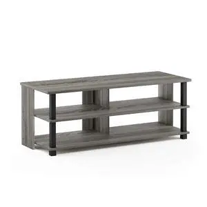 Sully 3-Tier Stand for TV Up to 48 Inch, French Oak Grey/Black Sully 3-Tier Stand for TV Up to 48 Inch, French Oak Grey/Black