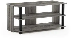Sully 3-Tier Stand for TV up to 40, French Oak Grey/Black Sully 3-Tier Stand for TV up to 40, French Oak Grey/Black