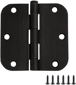 Door Hinges for Interior Doors 12-Pack 3.5-inch x 3.5-inch Rounded 5/8-inch Radius Steel Door Hinge Oil Rubbed Bronze Fits Standard Doors Design House 189779 Door Hinges for Interior Doors 12-Pack 3.5-inch x 3.5-inch Rounded 5/8-inch Radius Steel Door Hinge Oil Rubbed Bronze Fits Standard Doors Design House 189779