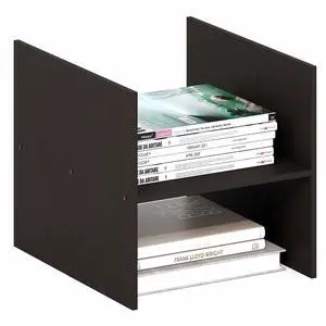 Cubicle Cube Insert, H-Shelf Cube Organizer, 2-Tier Shelf Accessory, Fits into Furinno Triple Thick Cubes, IKEA Kallax, for Organizers and Storage, Black Dark Oak Cubicle Cube Insert, H-Shelf Cube Organizer, 2-Tier Shelf Accessory, Fits into Furinno Triple Thick Cubes, IKEA Kallax, for Organizers and Storage, Black Dark Oak