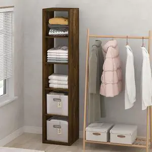 Cubic Closet Organizers and Storage, 5-Cube Closet Organizer, Open Shelf Closet Storage, Extra Thick Frame for Wardrobe, Bedroom, Living Room, Amber Pine Cubic Closet Organizers and Storage, 5-Cube Closet Organizer, Open Shelf Closet Storage, Extra Thick Frame for Wardrobe, Bedroom, Living Room, Amber Pine