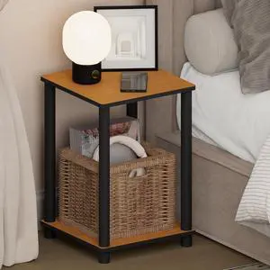 Turn-N-Tube Night Stand, 2-Tier Open Shelf Design Nightstand, Toolless Square Bedside Table, End Table, Side Table, for Bedroom, Closet, Dorm, Light Cherry Turn-N-Tube Night Stand, 2-Tier Open Shelf Design Nightstand, Toolless Square Bedside Table, End Table, Side Table, for Bedroom, Closet, Dorm, Light Cherry