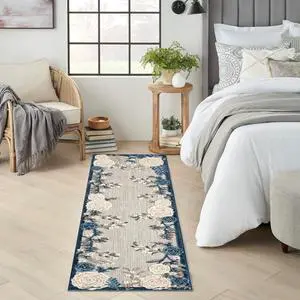Home Aloha Blue Grey 2' x 6' Area Rug - Easy Clean, Non Shedding, Bed Room, Living Room, Dining Room, Kitchen (6' Runner) Home Aloha Blue Grey 2' x 6' Area Rug - Easy Clean, Non Shedding, Bed Room, Living Room, Dining Room, Kitchen (6' Runner)