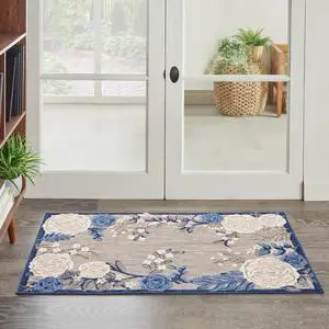 Home Aloha Blue Grey 2'8" x 4' Area Rug - Easy Clean, Non Shedding, Bed Room, Living Room, Dining Room, Kitchen (3' x 4') Home Aloha Blue Grey 2'8" x 4' Area Rug - Easy Clean, Non Shedding, Bed Room, Living Room, Dining Room, Kitchen (3' x 4')