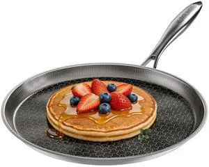 Stainless Steel Crepe Pan, 12 Inch Nonstick Griddle Pan, 5 Layer Non Stick Coating Pancake Pan, Frying Pan,Omelet Pan with All Stove Tops Available Stainless Steel Crepe Pan, 12 Inch Nonstick Griddle Pan, 5 Layer Non Stick Coating Pancake Pan, Frying Pan,Omelet Pan with All Stove Tops Available