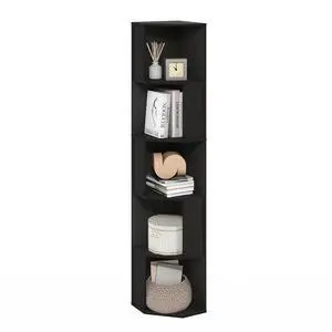 ECON Corner Shelf, 5-Tier Corner Book Shelf, Standing Storage Shelves, Cube Display Rack, Bookshelf, for Organization and Storage, Living Room, Home Office, Espresso ECON Corner Shelf, 5-Tier Corner Book Shelf, Standing Storage Shelves, Cube Display Rack, Bookshelf, for Organization and Storage, Living Room, Home Office, Espresso